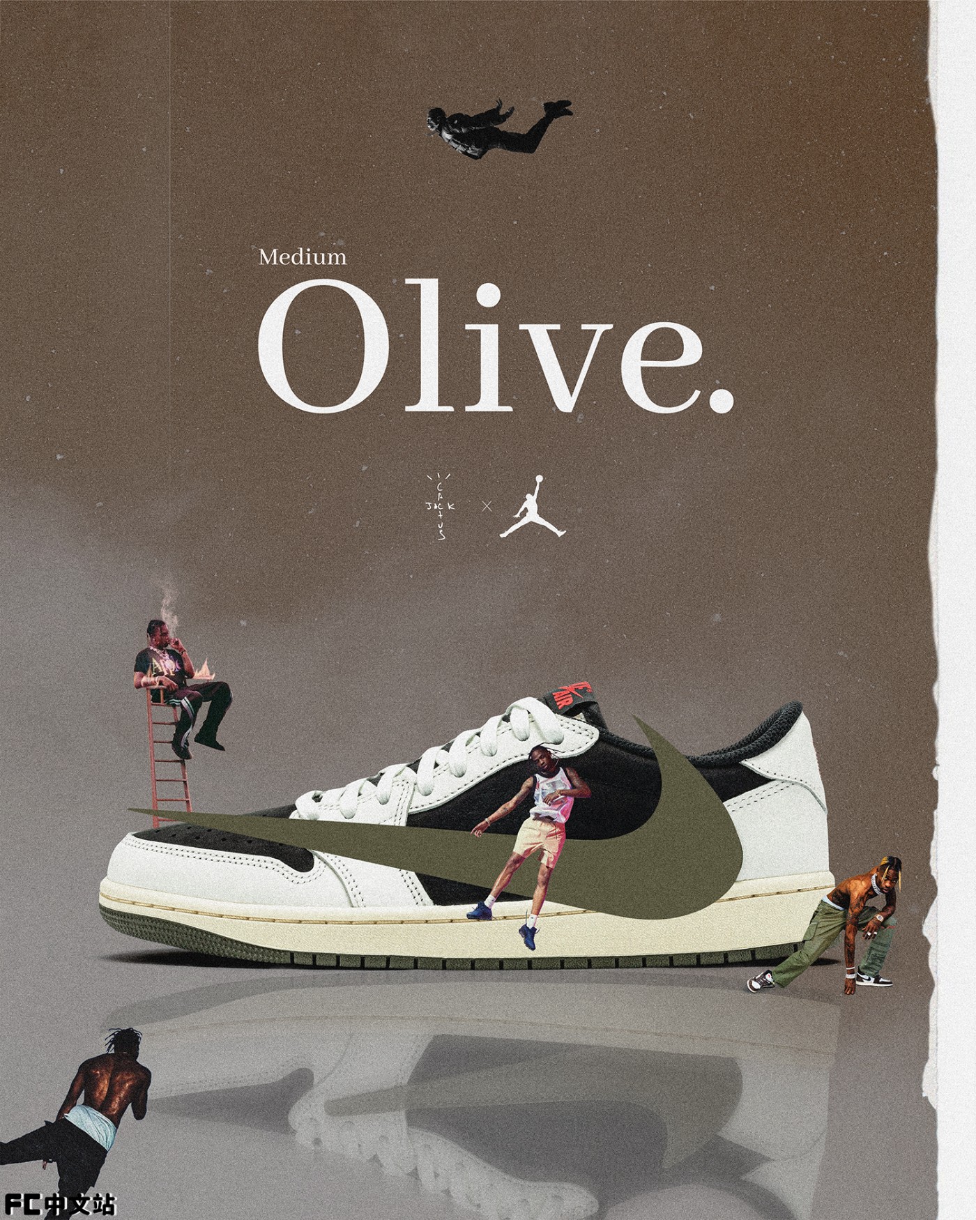 Travis Scott,AJ,AJ1,Medium Oli 「最后一钩」TS x AJ1 开箱上脚!一看市价咋这样了? Travis Scott,AJ,AJ1,Medium Oli 「最后一钩」TS x AJ1 开箱上脚!一看市价咋这样了?