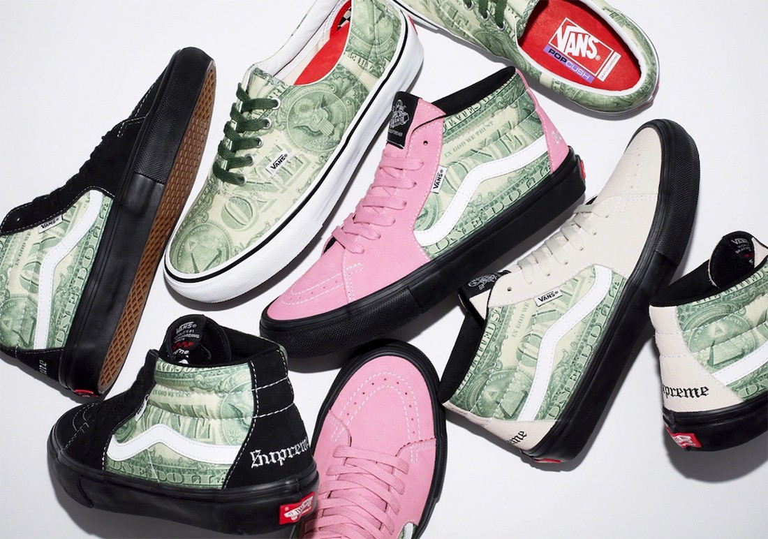 Supreme,Vans,Era,Skate Grosso 「满印美元」造型!Supreme 联名新鞋发售信息有了! Supreme,Vans,Era,Skate Grosso 「满印美元」造型!Supreme 联名新鞋发售信息有了!