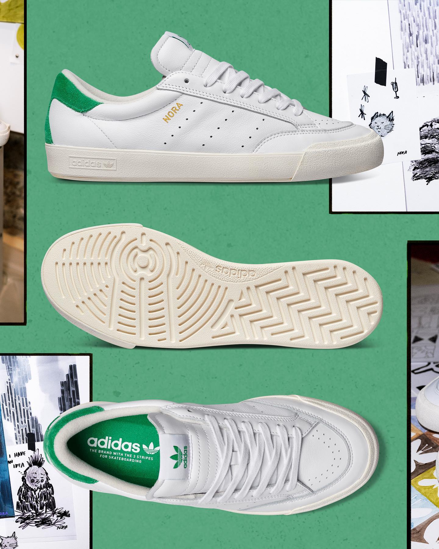 Nora Vasconcellos,adidas Skate 三叶草滑板鞋联名又来了!这次的不同是... Nora Vasconcellos,adidas Skate 三叶草滑板鞋联名又来了!这次的不同是...