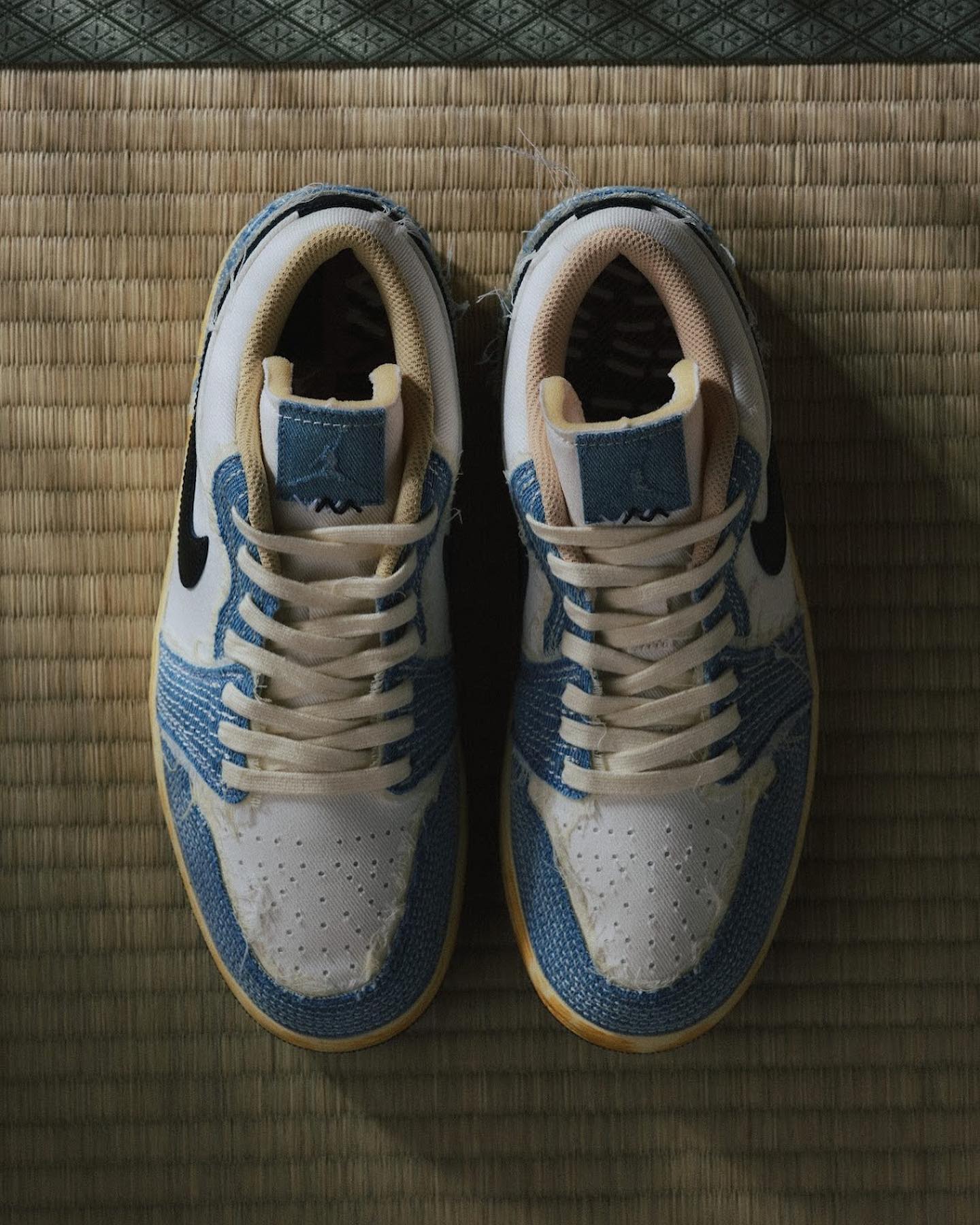 Air Jordan 1 Low,Sashiko 「刺子绣 AJ1」实物泄露!做旧细节太酷了! Air Jordan 1 Low,Sashiko 「刺子绣 AJ1」实物泄露!做旧细节太酷了!