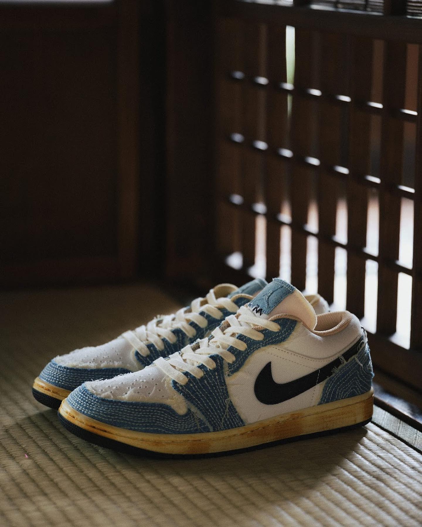 Air Jordan 1 Low,Sashiko 「刺子绣 AJ1」实物泄露!做旧细节太酷了! Air Jordan 1 Low,Sashiko 「刺子绣 AJ1」实物泄露!做旧细节太酷了!