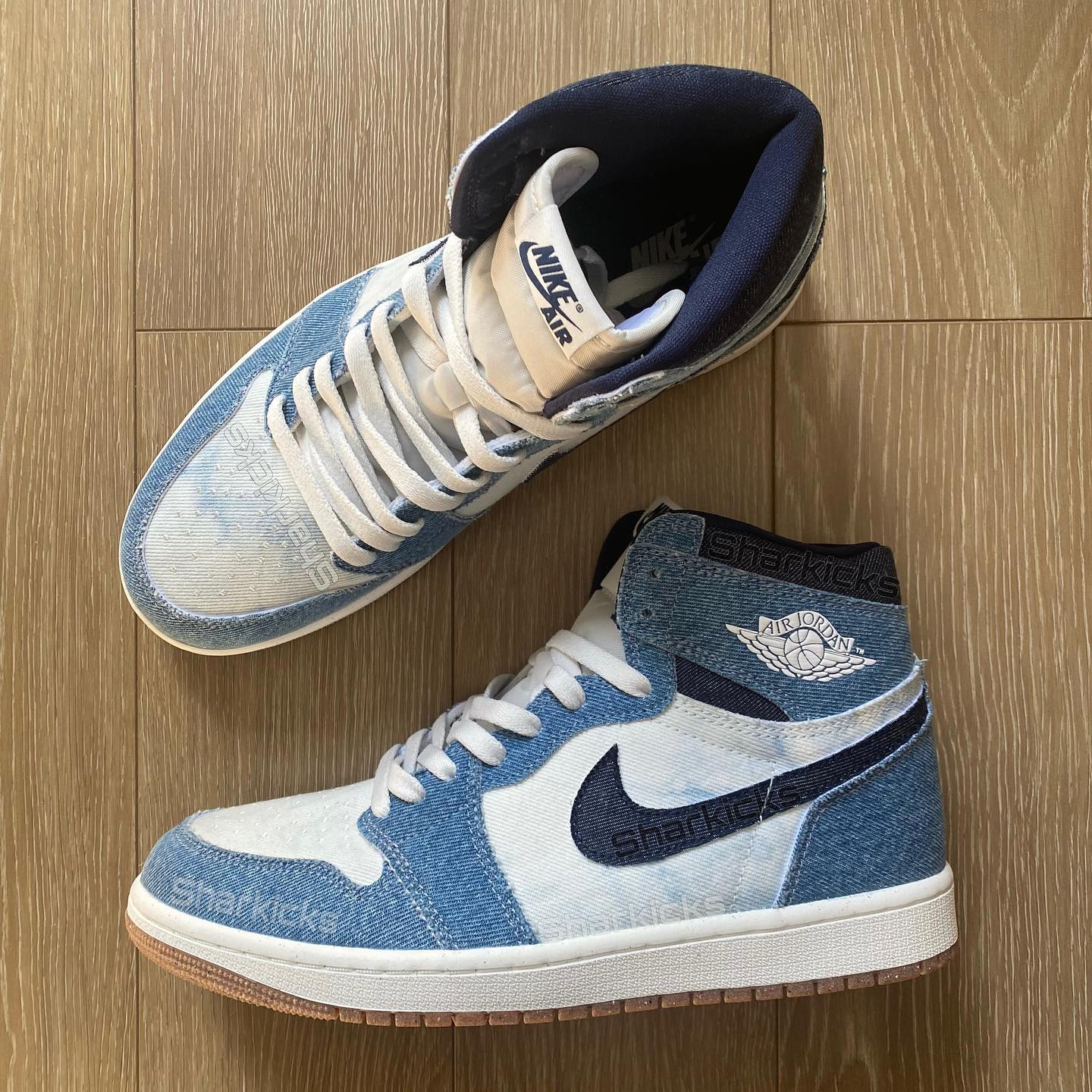 Air Jordan 1 「牛仔」AJ1 实物曝光!细节全看清! Air Jordan 1 「牛仔」AJ1 实物曝光!细节全看清!
