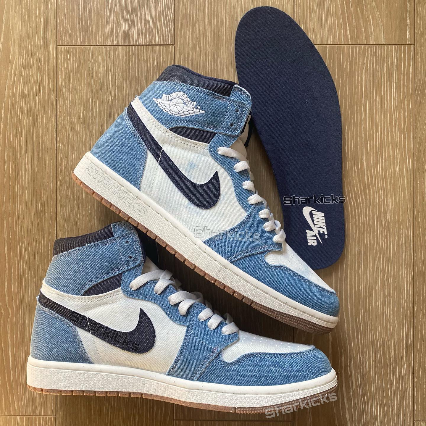Air Jordan 1 「牛仔」AJ1 实物曝光!细节全看清! Air Jordan 1 「牛仔」AJ1 实物曝光!细节全看清!