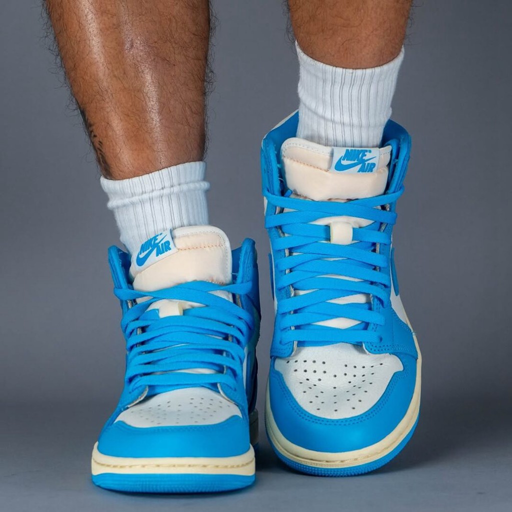 Air Jordan 1 Hi OG,UNC,Reimagi 做旧北卡 AJ1 值不值得入?上脚图来了! Air Jordan 1 Hi OG,UNC,Reimagi 做旧北卡 AJ1 值不值得入?上脚图来了!