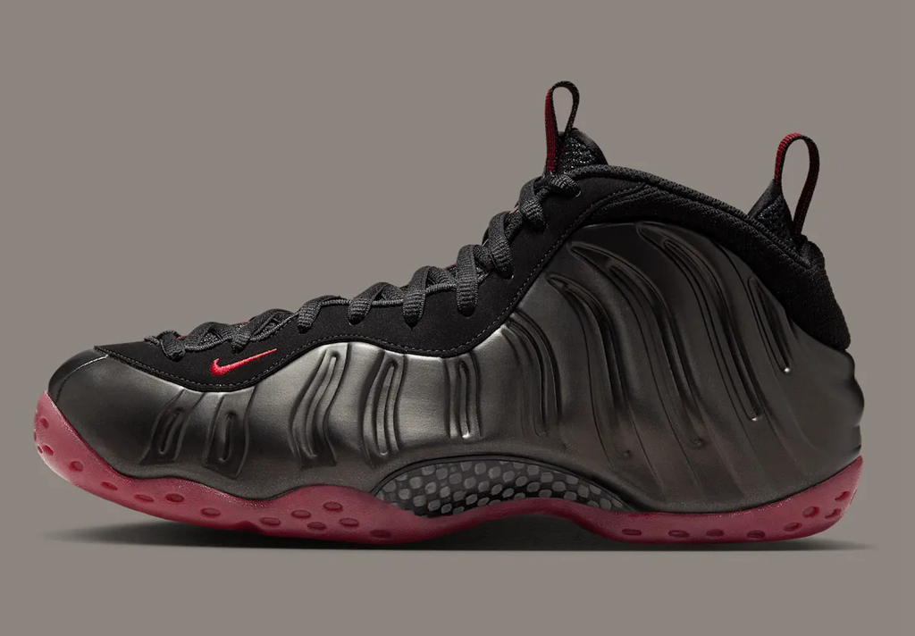 Nike,Air Foamposite One,Cough 日期终于有了!「黑红喷」官图曝光! Nike,Air Foamposite One,Cough 日期终于有了!「黑红喷」官图曝光!