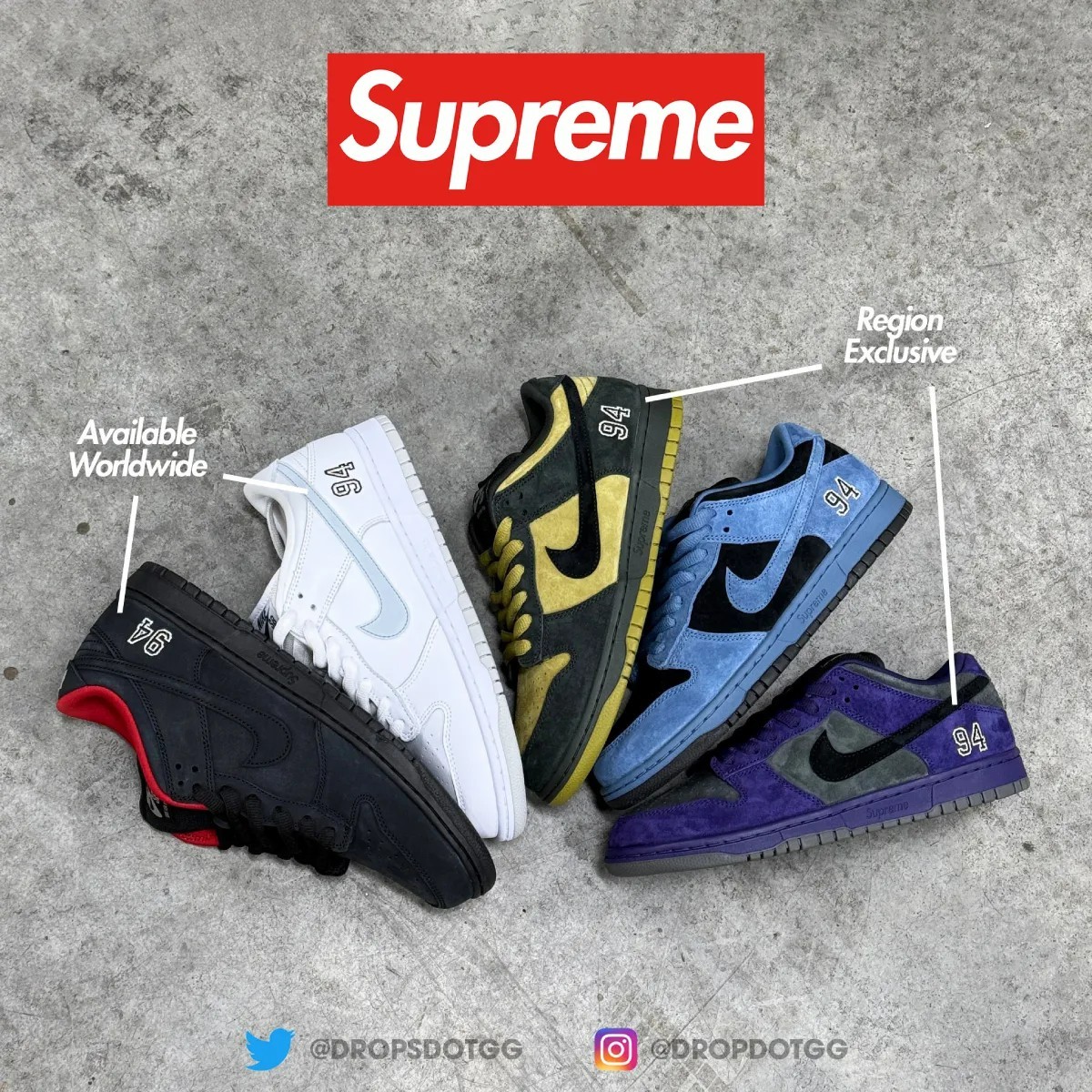 Supreme,Nike,SB Dunk Low Supreme x Nike 本周登场!还有地区限定! Supreme,Nike,SB Dunk Low Supreme x Nike 本周登场!还有地区限定!