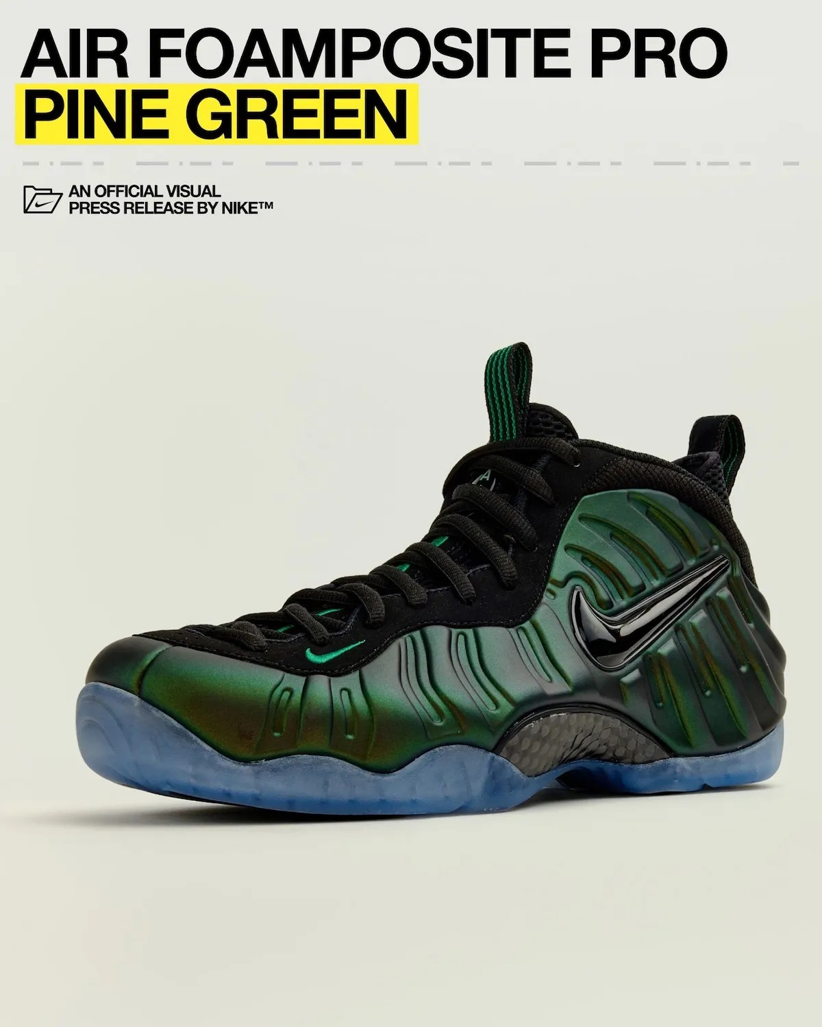 Nike,Air Foamposite Pro,Pine G 复刻呼声极高!「松绿泡」最新实物确实帅! Nike,Air Foamposite Pro,Pine G 复刻呼声极高!「松绿泡」最新实物确实帅!