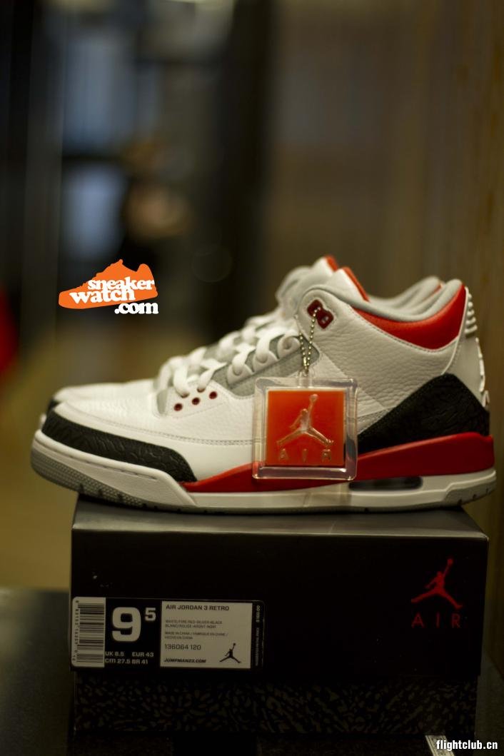 air jordan,air jordan 3,aj3  AIR JORDAN 3 ＂Fire Red＂ 更多高清实物图赏AJ3