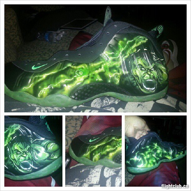 Foamposite,定制  Air Foamposite ＂Gamma Radiation Hulk＂ 定制鞋款