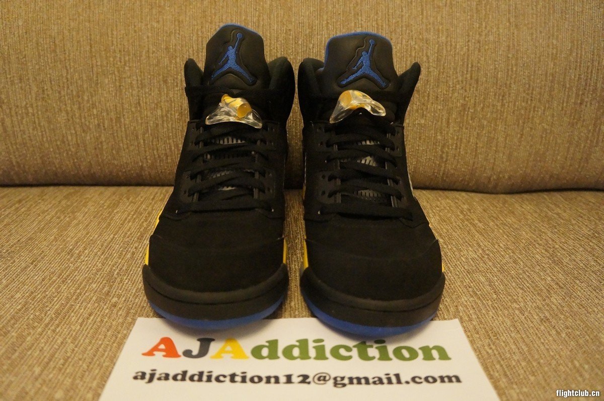 air jordan 5,aj5 AJ5 黑蓝尼 AIR JORDAN 5 ＂Shanghai＂ 实物曝光