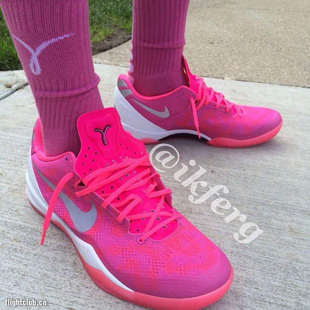 kobe 8 科8乳腺癌Kay Yow Kobe 8 ＂Think Pink/抗乳腺癌＂ 配色上脚实拍