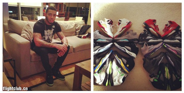 air jordan 5,aj5  Joe Haden 展示他的 Air Jordan 5 收藏