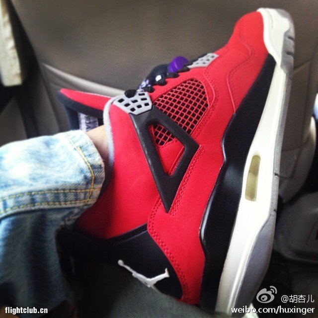 air jordan 4,aj4 AJ4大红 胡杏儿上脚 Air Jordan 4 Toro Bravo