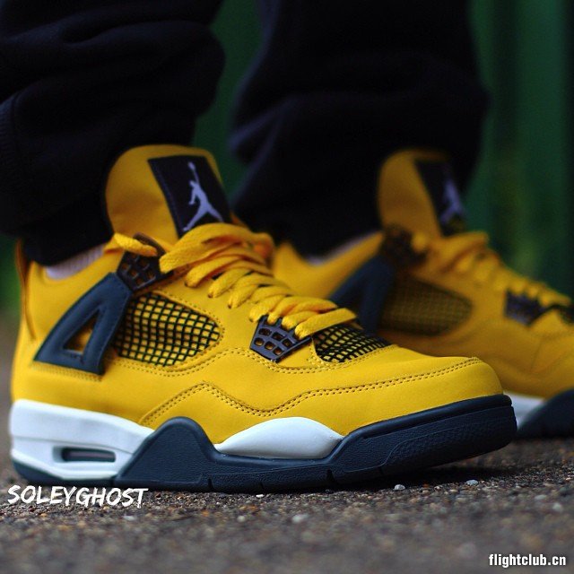 air jordan 4,aj4  Air Jordan 4 ＂Lightning＂ 实物欣赏