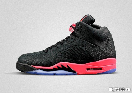 air jordan 5,aj5 AJ5黑红全爆裂 Air Jordan 5 3Lab5 ＂INFRARED 23＂ 实物图赏