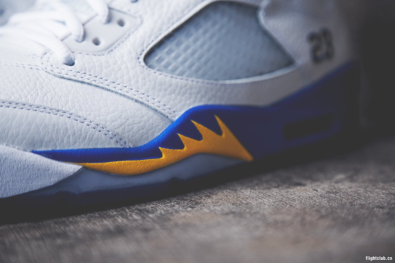 air jordan 5,aj5 AJ5白蓝尼 Air Jordan 5 ＂Laney＂ 实物高清图赏