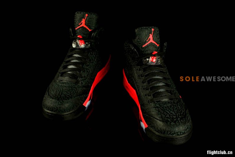air jordan 5,aj5 AJ5黑红全爆裂599581-010 Air Jordan 5 3Lab5 ＂Infrared＂ 黑红爆裂高清图赏