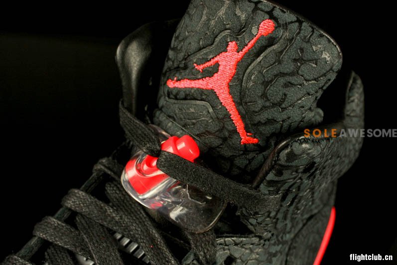 air jordan 5,aj5 AJ5黑红全爆裂599581-010 Air Jordan 5 3Lab5 ＂Infrared＂ 黑红爆裂高清图赏