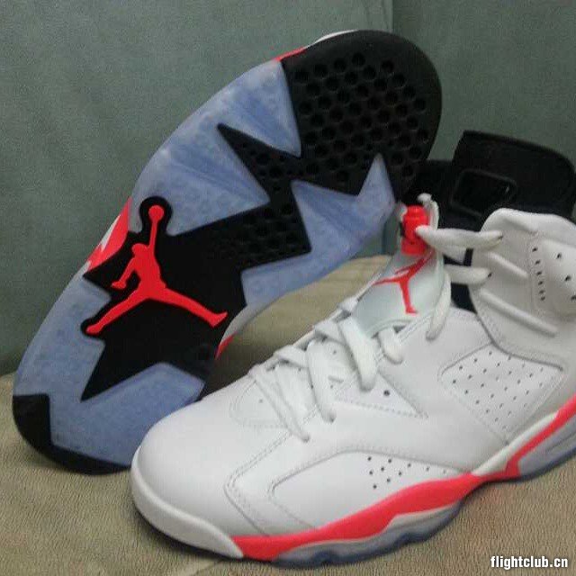 aj6 AJ6樱木红外线 Air Jordan 6 ＂White Infrared＂ GS 实物曝光