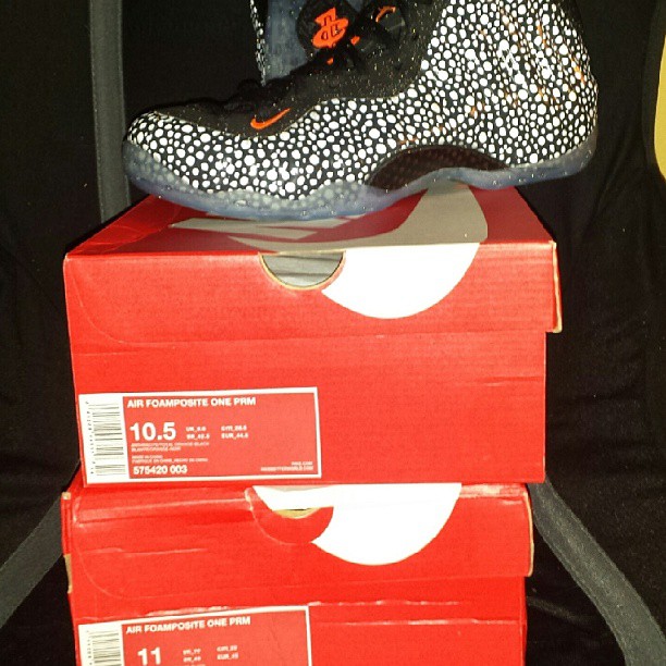 波点喷 波点喷 Nike Air Foamposite One ＂Safari＂ 3M 反光效果展示