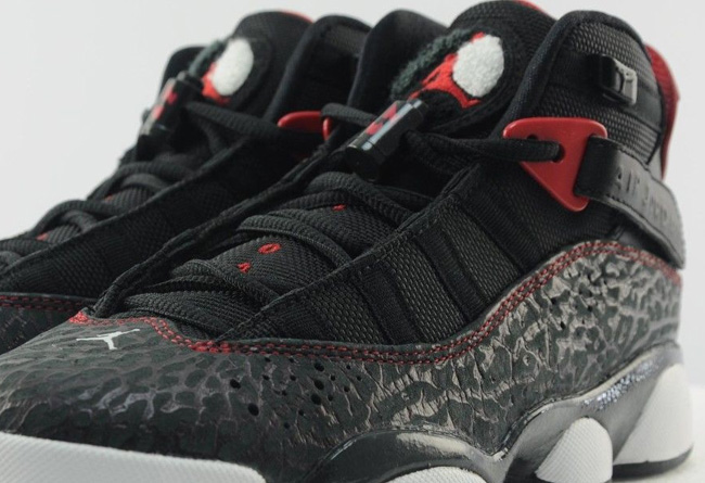 Jordan,Six,Rings,黑红,爆,裂纹,高清,图赏  Jordan Six Rings GS 黑红爆裂纹高清图赏