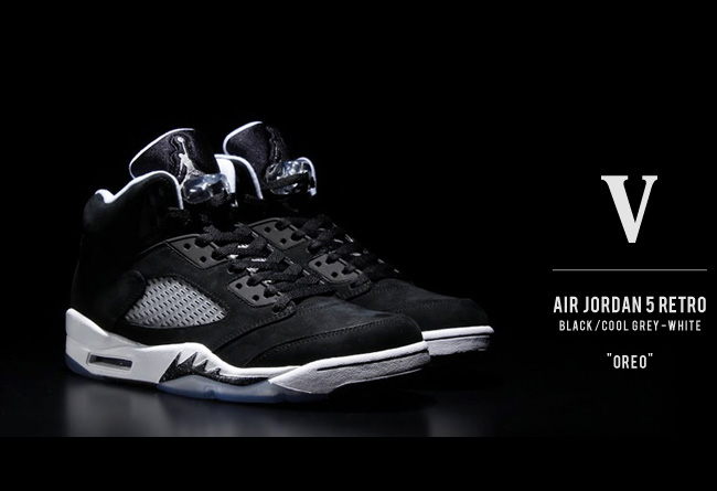 Air,Jordan,OREO,奥,利奥,配色,海外,发售, AJ5 136027-035 Air Jordan 5 ＂OREO＂ 奥利奥配色海外发售信息