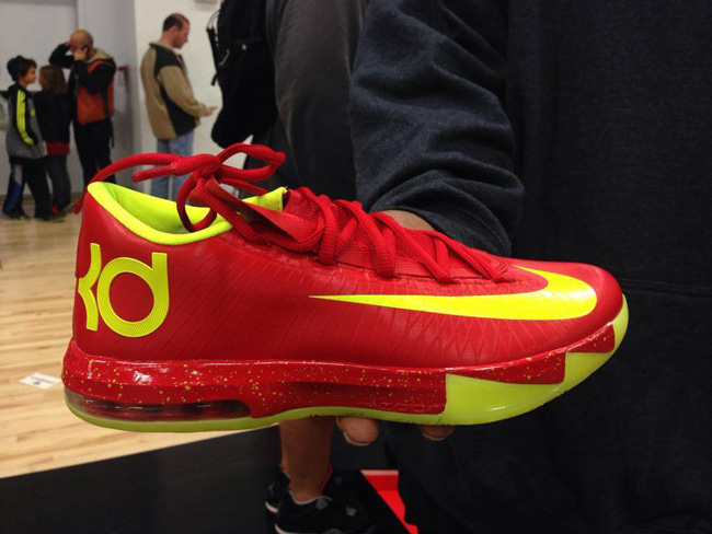 Nike,KD6,NIKEiD,黄红,配色,实物,欣赏,NI  Nike KD6 NIKEiD 黄红配色实物欣赏