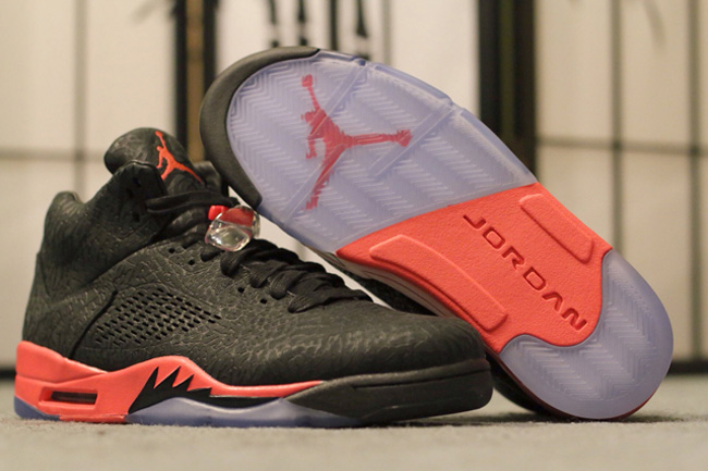 AJ5黑红全爆裂 AJ5黑红全爆裂 Air Jordan 3Lab5 Infrared 高清细节图赏