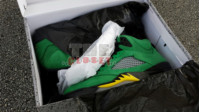 AJ5,俄勒冈鸭子 AJ5俄勒冈鸭子发售 Air Jordan 5 ＂Oregon Ducks＂ 高清实物图赏