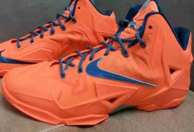 LBJ11纽约尼克斯配色 LBJ11纽约尼克斯配色 LeBron 11 橙蓝配色实物曝光