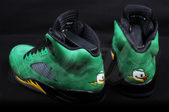 aj5 俄勒冈鸭子 AJ5俄勒冈鸭子454803-535 Air Jordan 5 ＂Oregon Ducks＂ 高清实物图赏