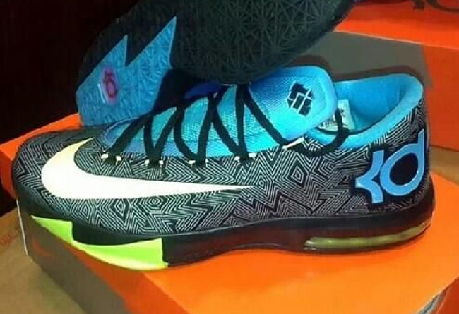 kd6,杜兰特,kd6价格  Nike KD6 黑蓝灰图纹配色发售信息
