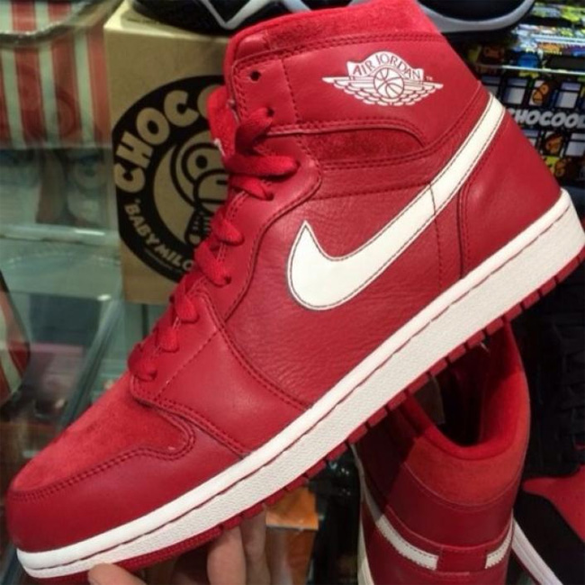 Air Jordan 1,AJ1,AJ 2014发售 AJ1 555088-601 Air Jordan 1 Retro Hi OG ＂Gym Red＂ 实物曝光