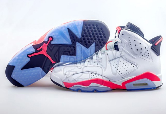 AJ6樱木,AJ6 红外线,Air Jordan 6,AJ AJ6樱木 Air Jordan 6 ＂White Infrared＂ 更多实物实拍欣赏
