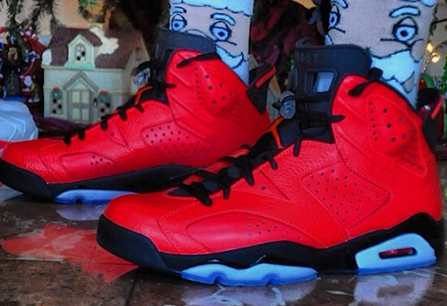 AJ6大红,Air Jordan 6大红,Air Jorda AJ6大红 Air Jordan 6 ＂Toro/Infrared 23＂ 上脚实拍