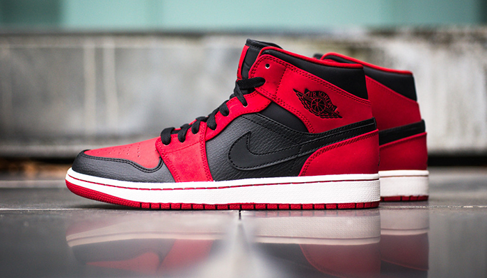 球鞋资讯,球鞋新闻,Nike官  Air Jordan 1 Mid "Bred" 黑红配色即将发售