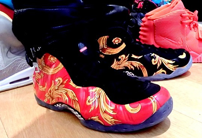 Supreme喷,Foamposite Supreme,Fo Supreme喷,652792-001 Nike Air Foamposite One ＂Supreme＂ 上脚实拍