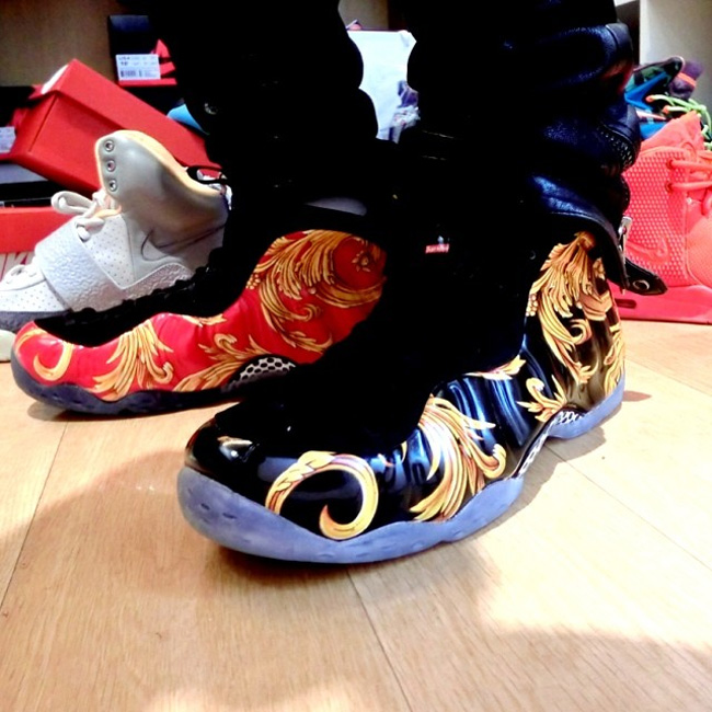 Supreme喷,Foamposite Supreme,Fo Supreme喷,652792-001 Nike Air Foamposite One ＂Supreme＂ 上脚实拍