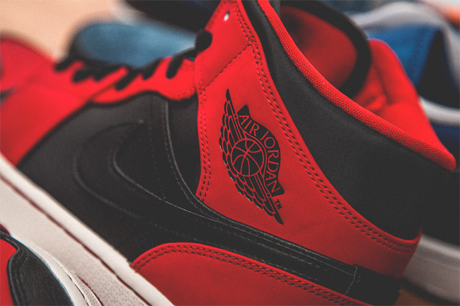 AJ1 MID 黑红,Air Jordan 1 Mid AJ1 MID 黑红 新款 Air Jordan 1 Mid 实物图赏