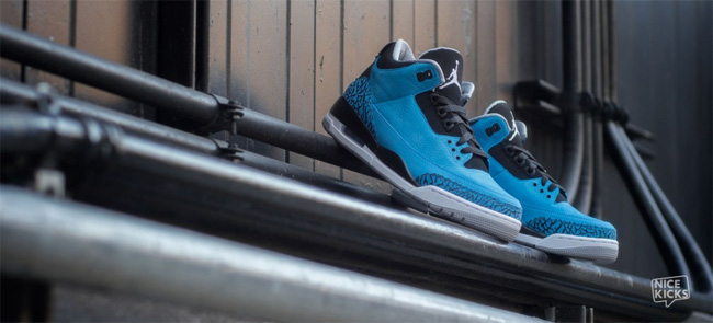 136064-406,AJ3粉末蓝,AJ3发售信息 AJ3粉末蓝136064-406 Air Jordan 3 ＂Powder Blue＂ 更多高清图赏