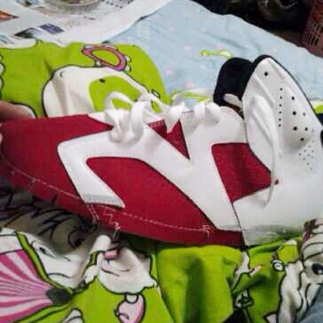 AJ6胭脂红复刻,AJ6,Air Jordan 6 2014 AJ6胭脂红 2014 款 Air Jordan 6 ＂Carmine＂ 胭脂红谍照曝光