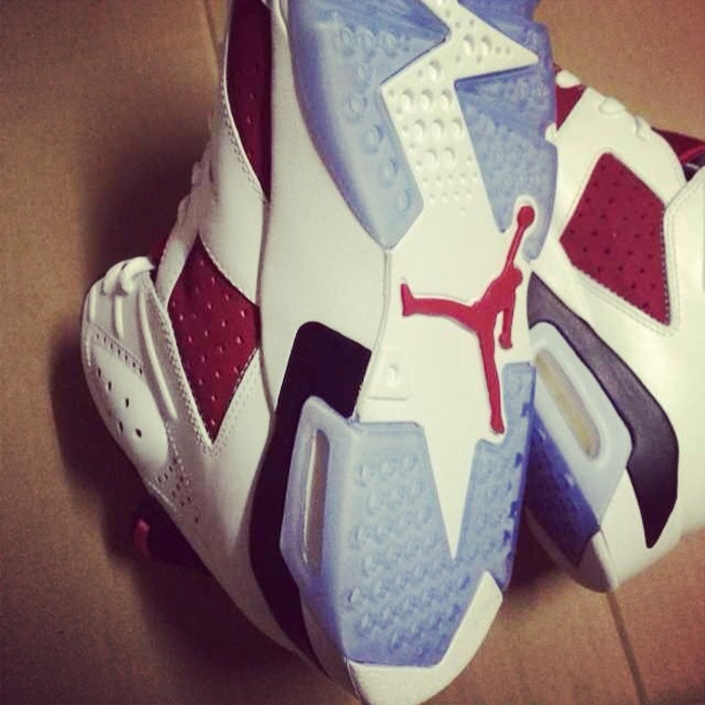 AJ6胭脂红 AJ6 384664-160 2014 款 Air Jordan 6 ＂Carmine＂ 胭脂红更多实物曝光