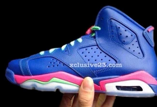 GS,女款  Air Jordan 6 GS 蓝粉配色曝光
