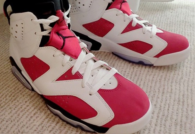 AJ6胭脂红,384664-160,AJ6发售信息 AJ6胭脂红384664-160 胭脂红 Air Jordan 6 ＂Carmine＂ 上脚实拍