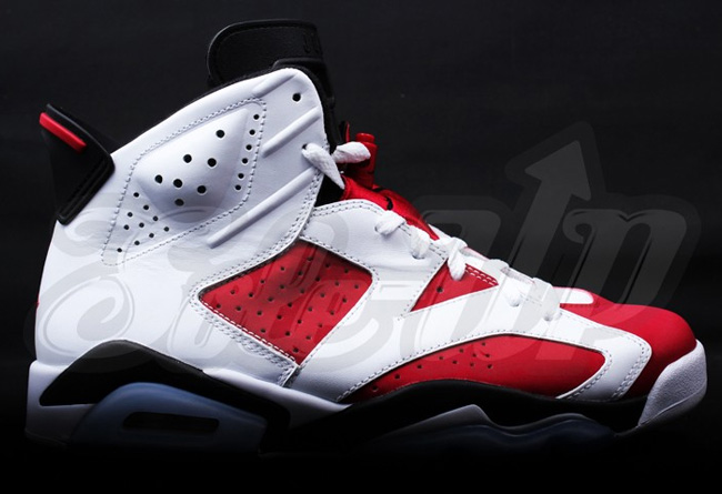 AJ6胭脂红,384664-160 AJ6胭脂红 384664-160 Air Jordan 6 ＂Carmine＂ 高清实物图赏