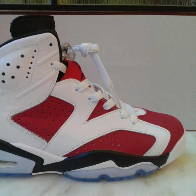 AJ6胭脂红,384664-160 AJ6胭脂红384664-160 胭脂红 Air Jordan 6 ＂Carmine＂ 更多实物图赏