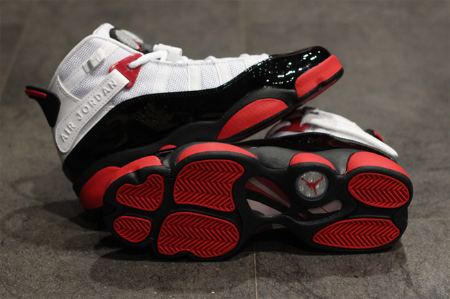 Jordan 6 Rings,Six Rings,32339 六冠王323399-119 女款 Jordan 6 Rings GS 白黑红配色实物图赏