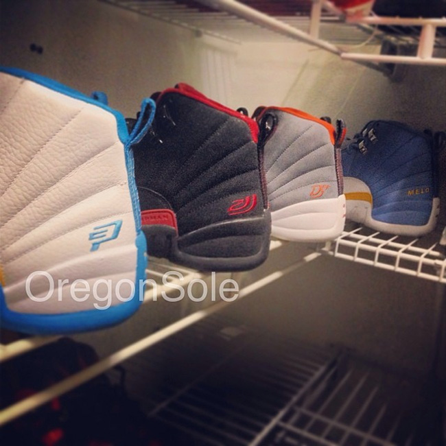 AJ12球员版,Air Jordan 12 AJ12球员版 多款 Air Jordan 12 PE 版球鞋实物曝光