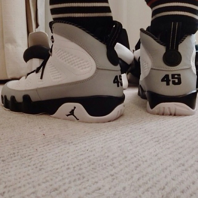 AJ9男爵,302370-106 302370-106 Air Jordan 9 ＂Barons＂ 上脚实拍