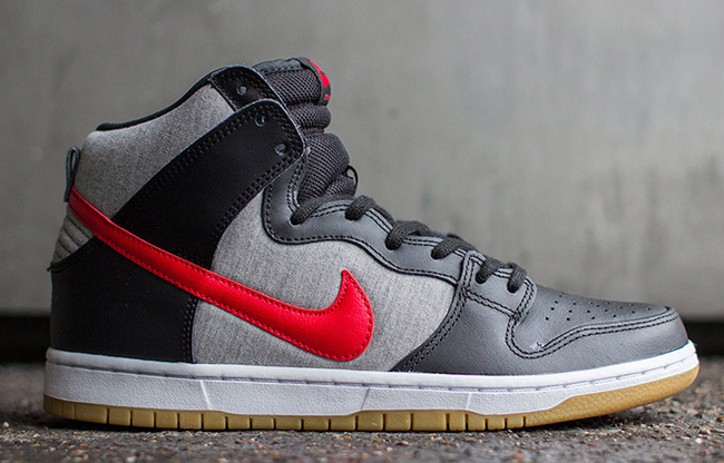 Dunk SB,滑板鞋,305050-068 耐克高帮滑板鞋305050-068 Nike SB Dunk High Pro “Heather Grey”实物图赏